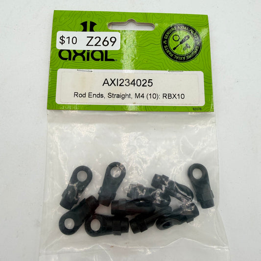 New Axial Red Ends, Straight, M4 (10) for RBX10