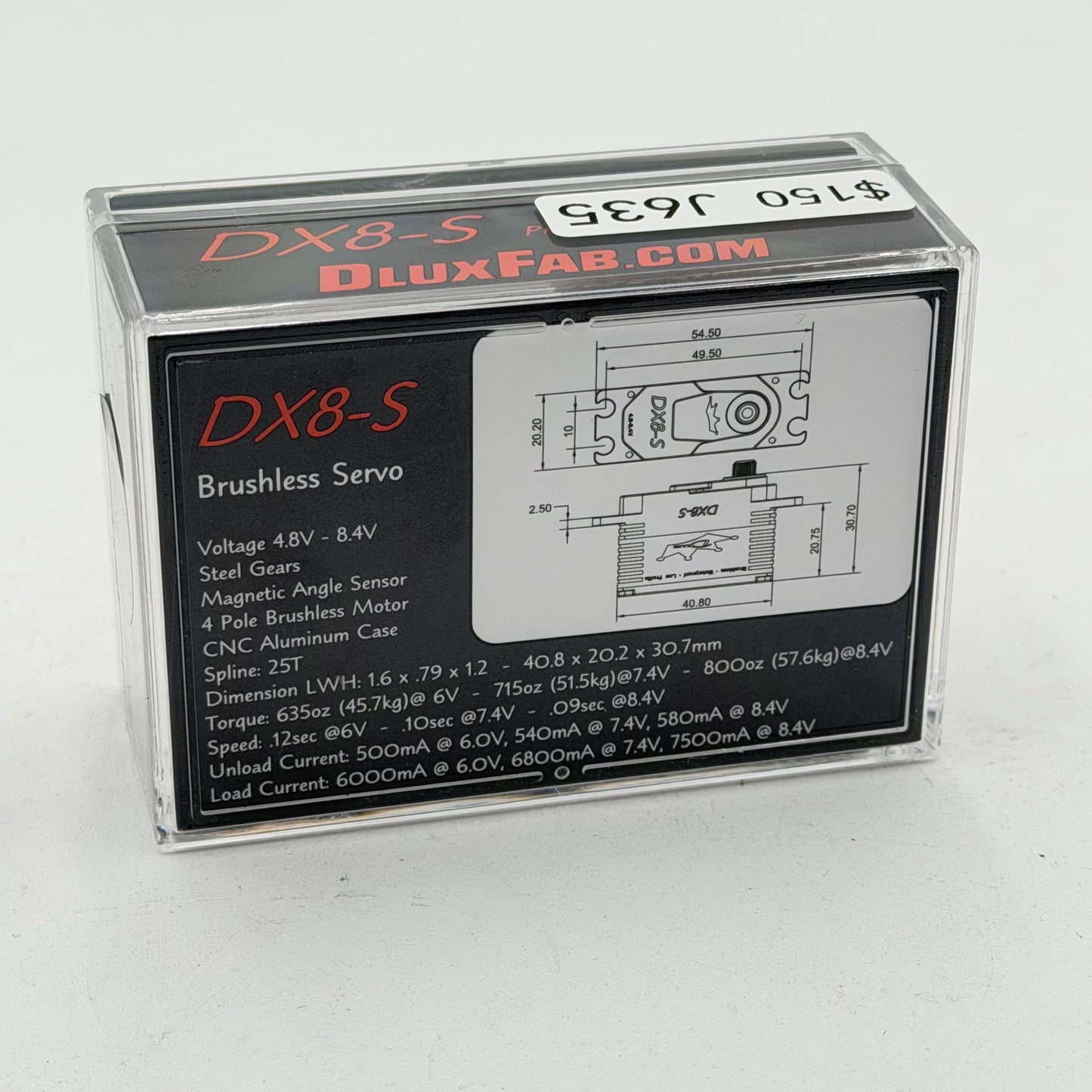 New Dlux Fab DX8-S Low Profile Servo