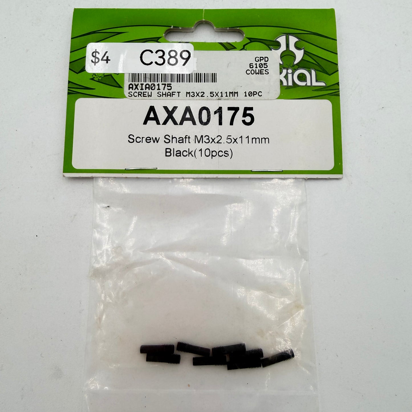 New Axial Screw Shaft M3x2.5x11mm (10 pcs)