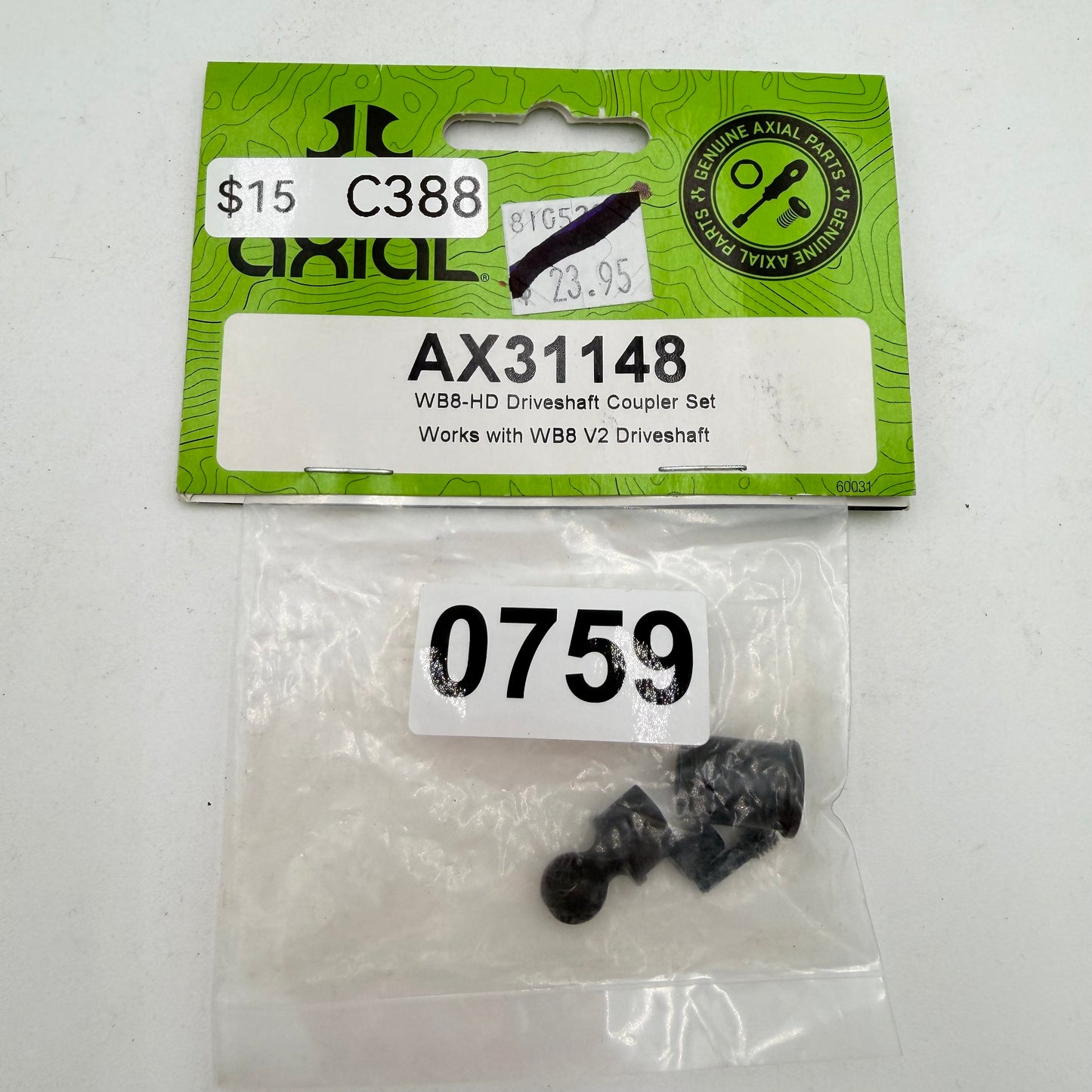 New Axial WB8-HD Driveshaft Coupler Set