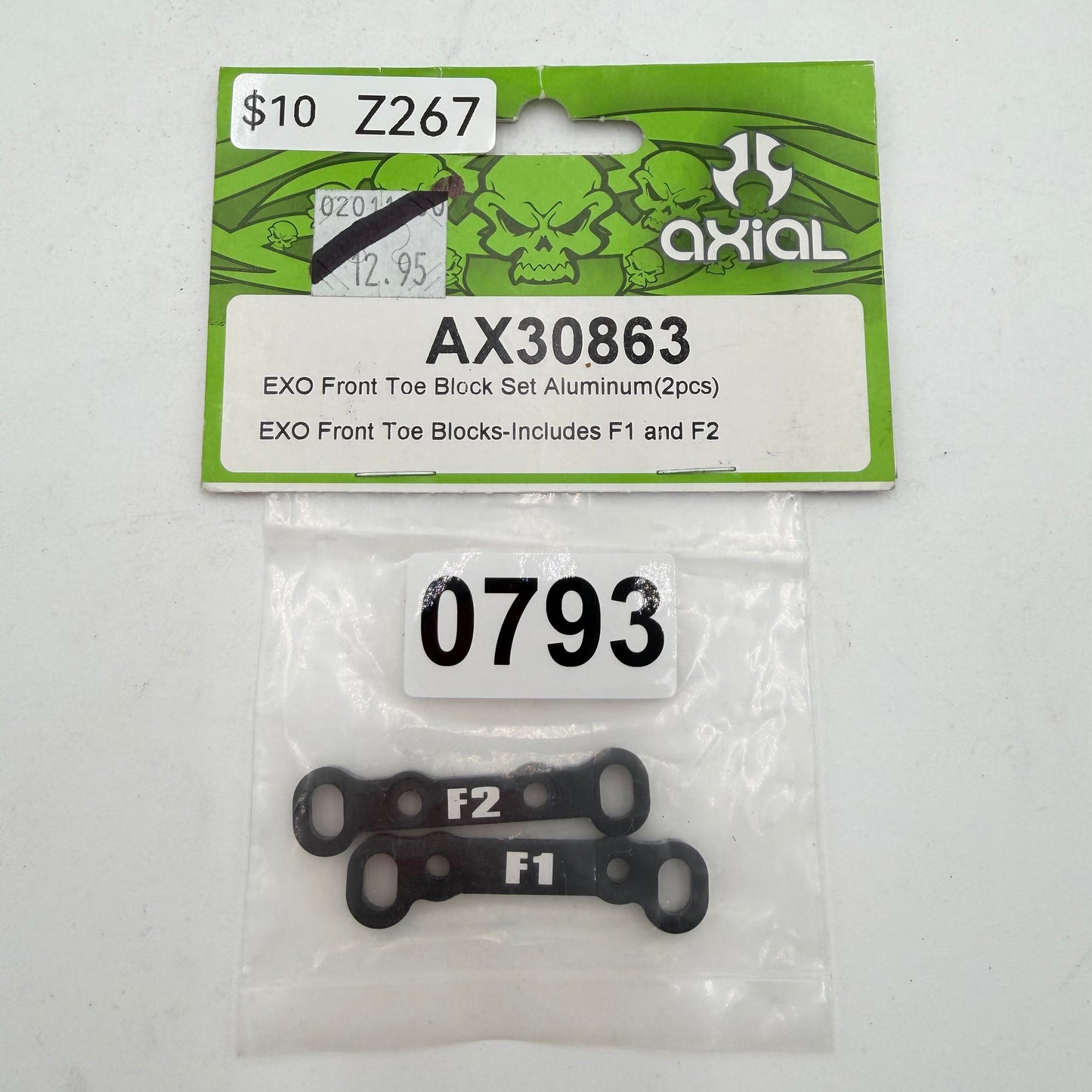 New Axial EXO Front Toe Block Set - Aluminum (2pcs)