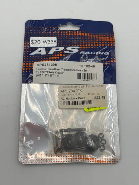 APS Racing Hardened Steel-Brass Transmission Gear Set for TRX4M