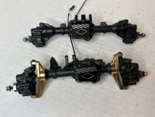 Traxxas TRX4 Axles with Brass C-hub & Injora Brass Diff Covers