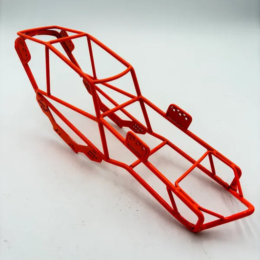 Cage (uses Axial Skid), Custom Powder Coating, modified for servo on axle
