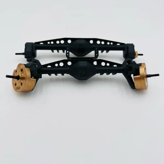 Axial Capra Axles w/Injora Brass Portal Covers